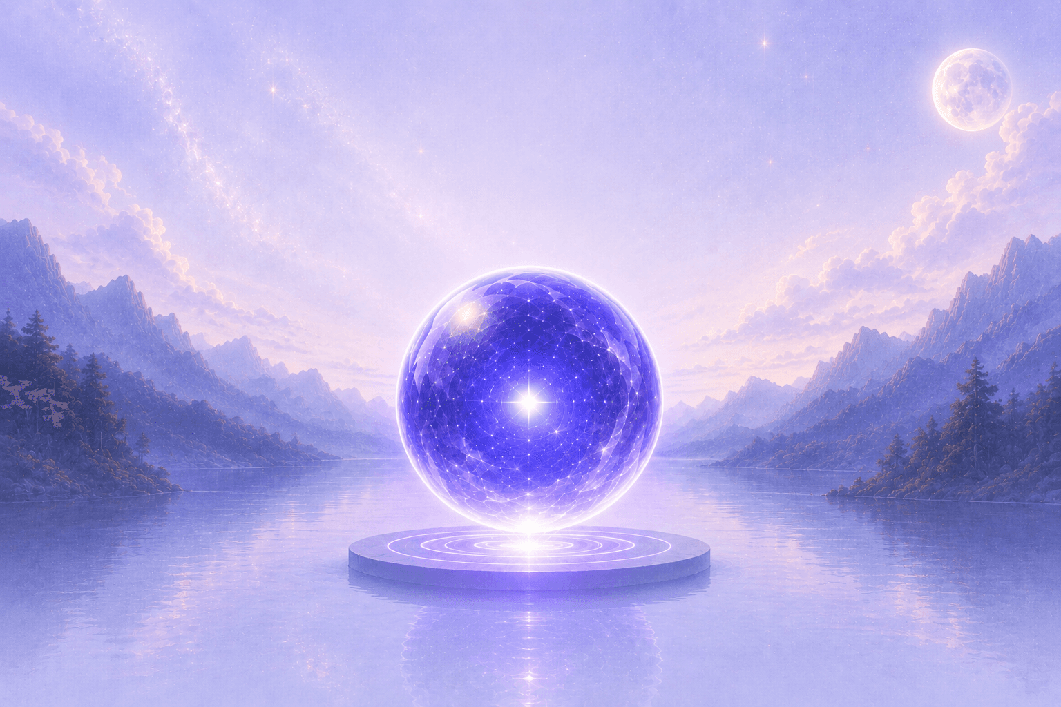 Mystical landscape background